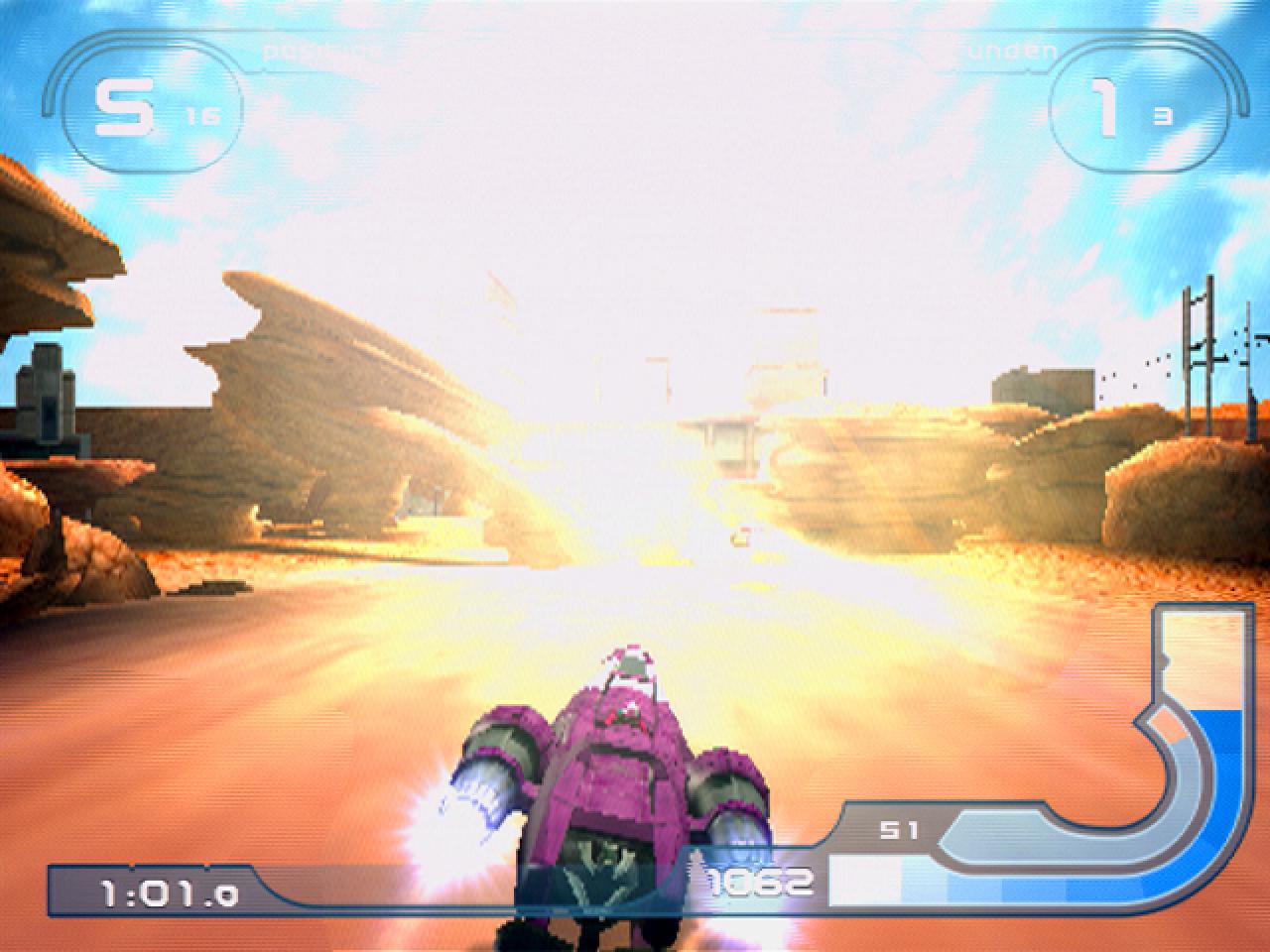 [08/02/2002] Wipeout Fusion verursachte noch keine epileptischen Anfälle, fiel aber doch schon durch grelle Farben und hohe Geschwindigkeit auf. Gute Reflexe sollte man für die SciFi-Racer auf jeden Fall mitbringen!
